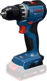 Bosch GSR18V-52 cordless drill driver with 2Ah battery.