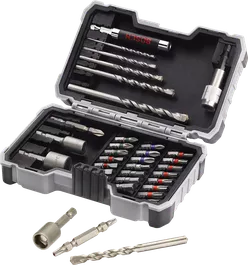 Extra Hard Concrete Drill and Screwdriver Bit Set, 35-Piece