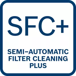 Simple and comfortable filter cleaning by pushing a button on front part of the hose