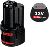 Bosch 12V 2.0Ah lithium-ion battery.