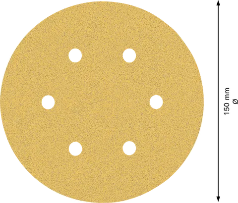Bosch EXPERT C470 150mm sandpaper disc with 6 holes.
