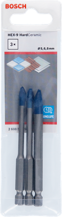 Bosch HEX-9 HardCeramic drill bit set 5/6/8 mm.