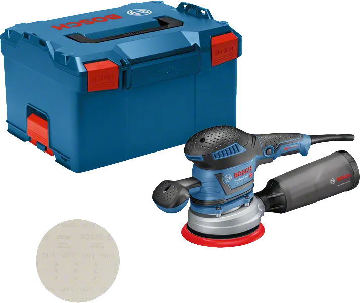 Bosch GEX 40-150 random orbit sander with dust box.