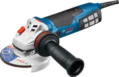Bosch GWS 19-125 CIE angle grinder with side handle.