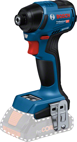 Bosch GDR 18V-220 cordless impact driver with ProCORE battery.