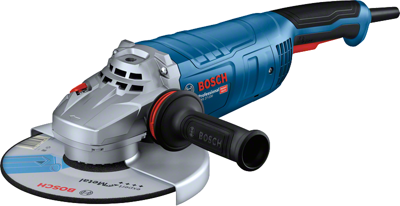 Bosch GWS 27-230 angle grinder with ergonomic handle.