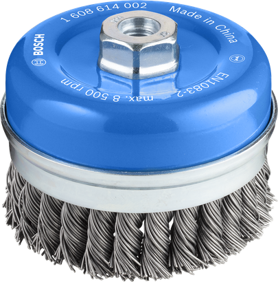 Bosch PRO Metal heavy cup brush, 100 mm for grinders.