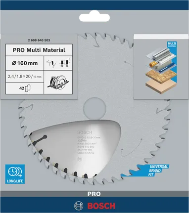 Bosch PRO Multi Material 160 mm saw blade.