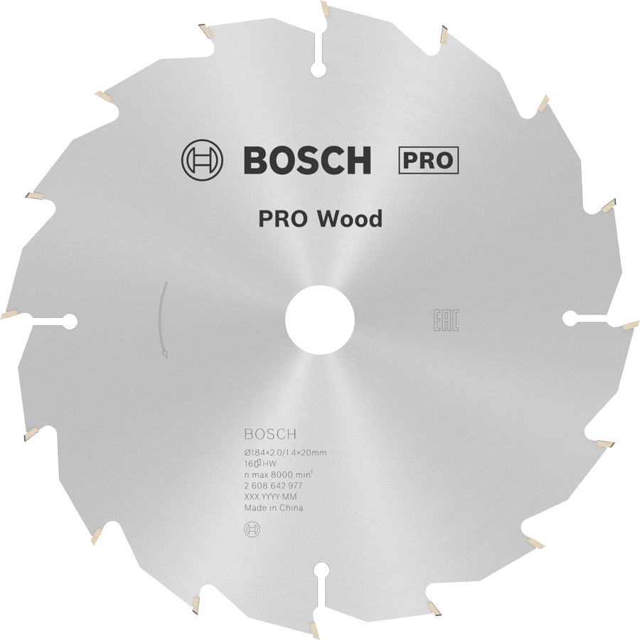 Bosch PRO Wood Circular Saw Blade, 184 mm diameter.