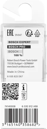 Bosch PRO router bit V-groove 90° Ø16 8mm shank.