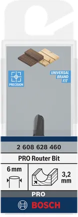 Bosch PRO Router Bit Core Box 3.2 mm 6 mm shank.