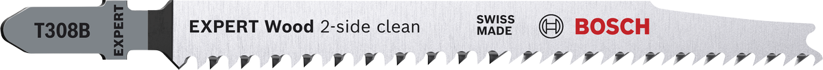 Bosch EXPERT Wood 2-side clean T308B jigsaw blade.