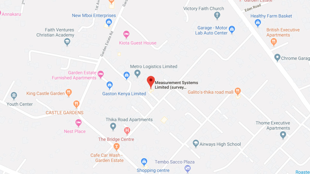 Map showing Measurement Systems Limited location near various businesses and apartments.