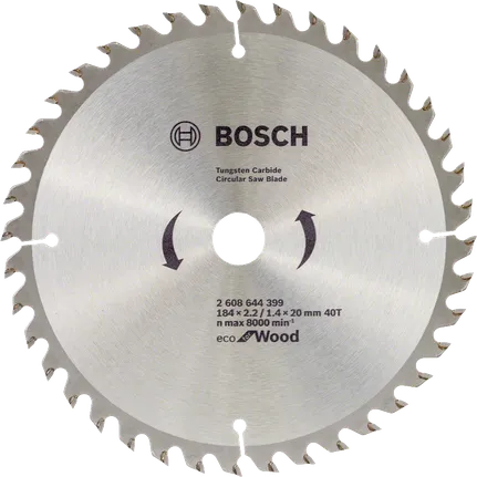شفرة المنشار الدائرية Bosch Eco للخشب، 40 سنًا ATB.