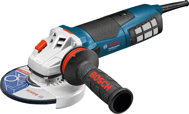 ماكينة صنفرة زاوية Bosch GWS 19-150 CI مع قرص مقاس 150 مم.