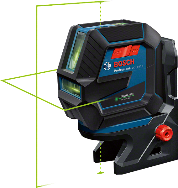 أداة تسوية الليزر Bosch GCL 2-50 G combi مع الليزر الأخضر.