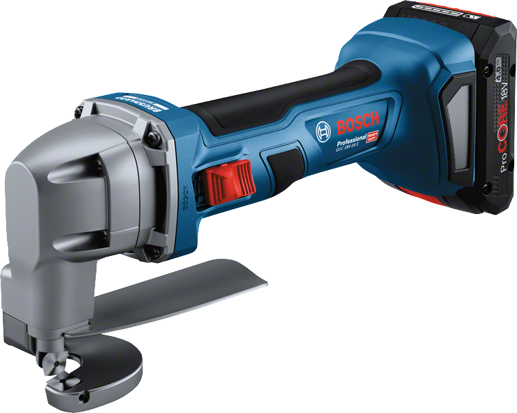 مقص المعادن اللاسلكي Bosch GSC 18V-16 E لقطع الفولاذ.