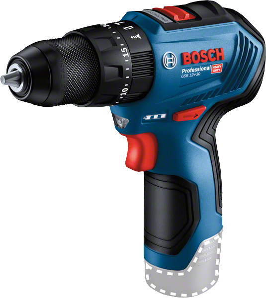 مثقاب Bosch اللاسلكي باللون الأزرق.