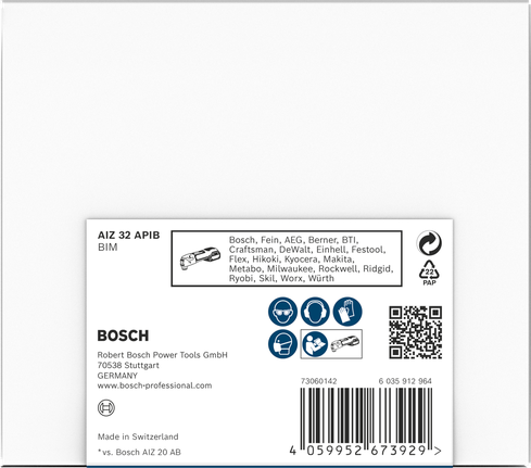 شفرة القطع الغاطسة Bosch PRO AIZ 32 APIB مقاس 32×50 مم.