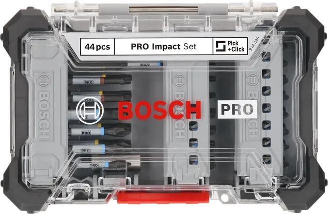 مجموعة مفكات البراغي Bosch PRO Impact مكونة من 44 قطعة.