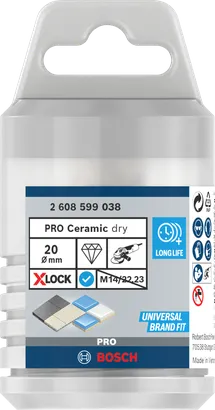 قاطعة طحن Bosch PRO Ceramic الجافة مقاس 20×35 مم X-Lock.