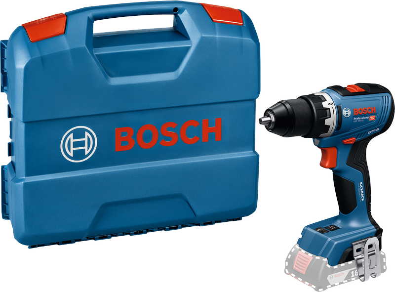 مثقاب Bosch GSR 18V-65، حقيبة حمل قوية.
