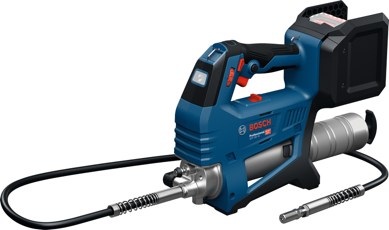مسدس شحم لاسلكي Bosch GFP 18V-10 مع خرطوم متصل.
