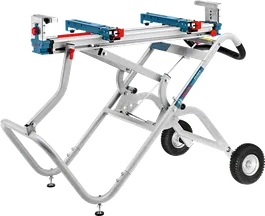 حامل المنشار Bosch GTA 2500 W مع طاولة عمل قابلة للتمديد.