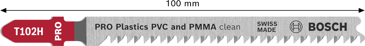 شَفرَة المِنشَار PRO Plastics PVC and PMMA clean T102H