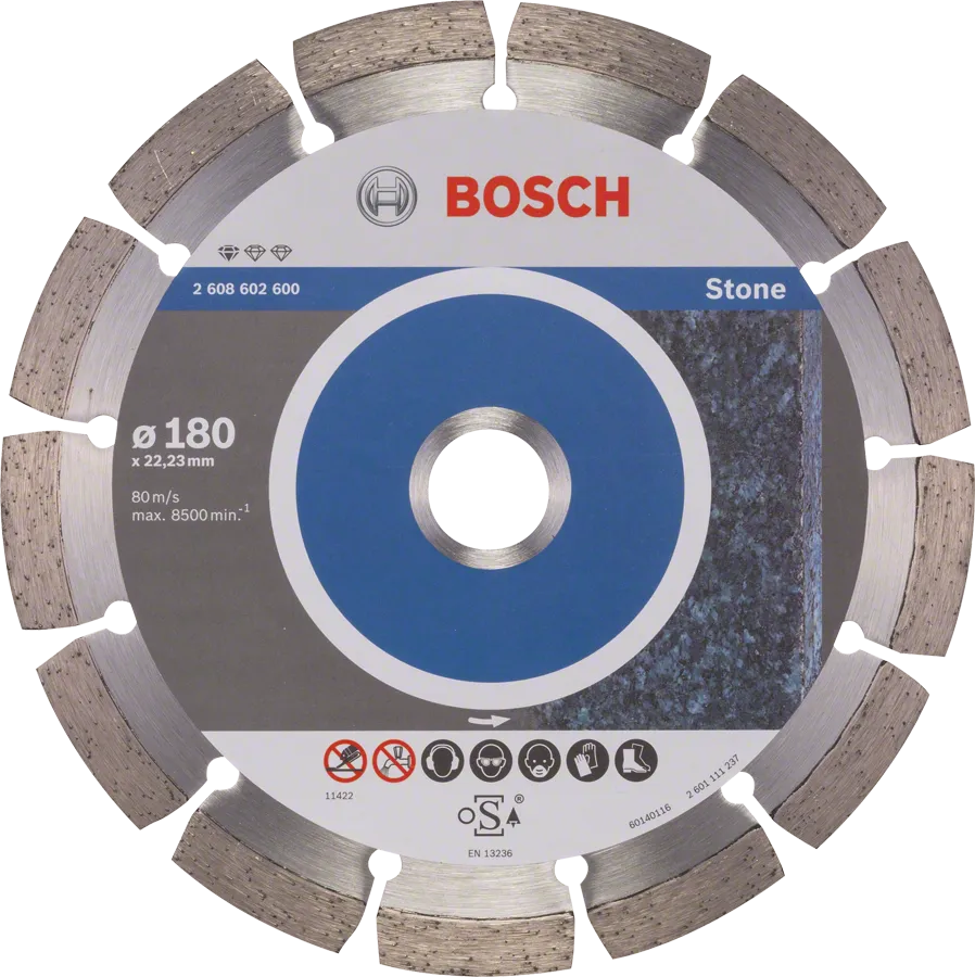 Bosch Standard for Stone diamond cutting disc 180mm.