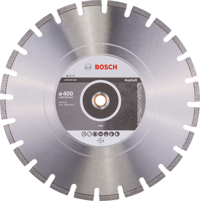Bosch Standard for Asphalt diamond cutting disc 400mm.