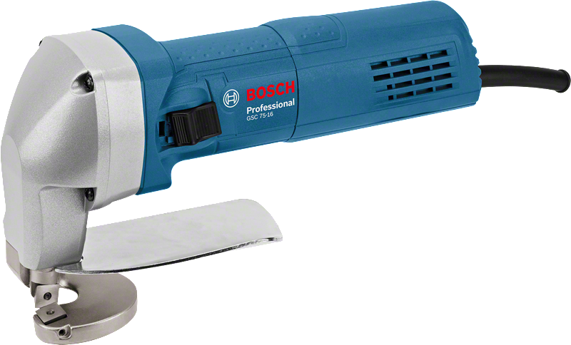 Bosch GSC 75-16 shear for cutting metal sheets.
