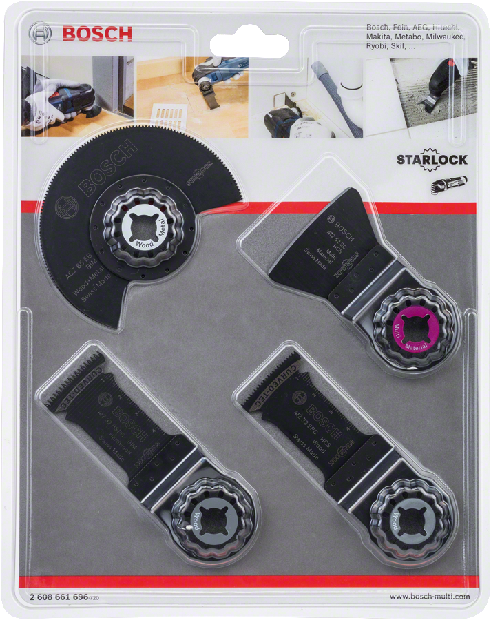Bosch 4-piece Starlock floor installation accessory set.