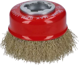 X-LOCK Clean for Metal Cup Brush, Crimped Wire, Brass-Coated
