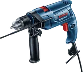 Bosch GSB 550 impact drill with side handle.