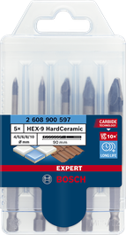 EXPERT HEX-9 Hard Ceramic Drill Bit Set