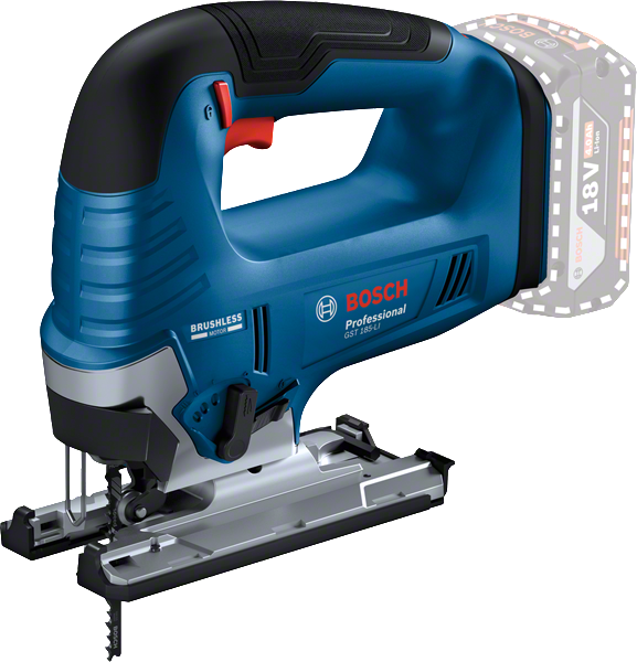 Bosch GST 185-LI cordless jigsaw with brushless motor.