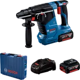 Cordless Bosch hammer drill set.