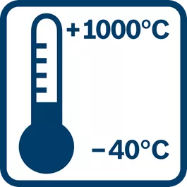 IR measurement range -40 °C to +1000 °C