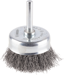 Bosch PRO Metal clean Cup Brush 50mm crimped wire.