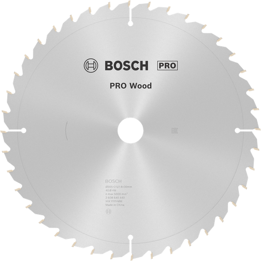 Bosch PRO Wood Circular Saw Blade 305 mm T40 for wood.