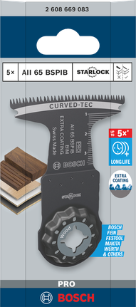 Bosch PRO AII 65 BSPIB 65×40 mm plunge cut blade 5 pcs.