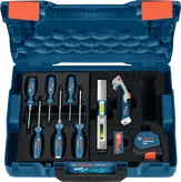 Bosch 19-piece hand tools set combo kit in storage case.
