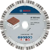 Bosch PRO Abrasive Diamond Disc 180 mm for cutting brick.