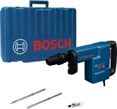 Bosch GSH 11 EV demolition hammer with case and accessories.