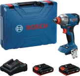 Bosch GDX 18V-285 impact driver kit with case and batteries.