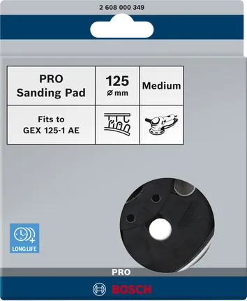 Bosch PRO Sanding Pad medium 125 mm for GEX 125-1 AE.