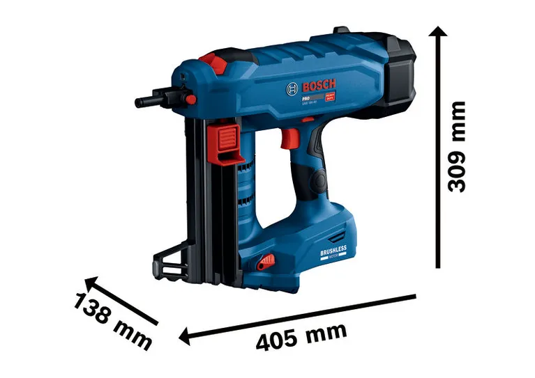 Bosch GNB 18V-40 cordless nailer with brushless motor.