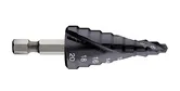 Ступенчатое сверло Bosch из быстрорежущей стали с покрытием TiN для отверстий диаметром 4-20 мм.