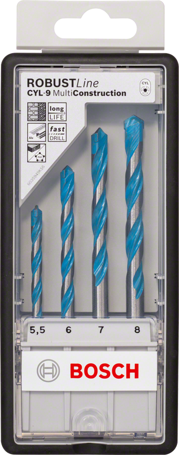 Набор из 4 сверл Bosch CYL-9 MultiConstruction.